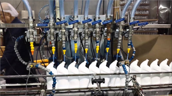 Komuneko garbigailuaren osagai automatikoa Betetzeko makina lineala