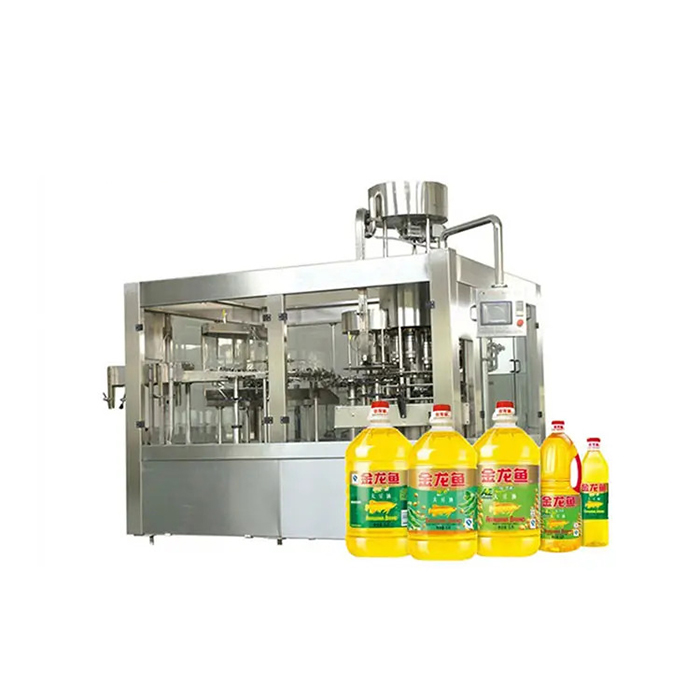 Olio botila likidoa betetzeko estaldura zigilatzea 3 in 1 betetzeko makina