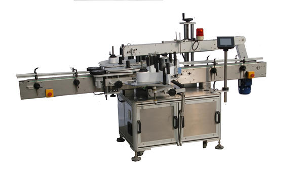 Xanpuarekin plastikozko botilaren alde bikoitzeko etiketatzeko makina